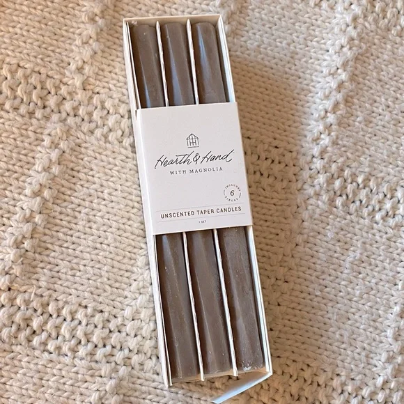 NIB taupe twisted taper candles - Picture 1 of 2